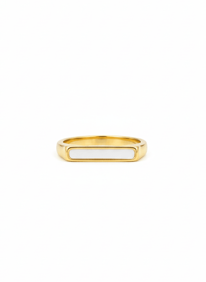 Aurora Bar Gold Statement Ring - ZIORF