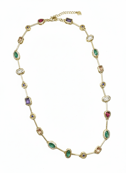 Aurora Gemstone Statement Necklace - ZIORF