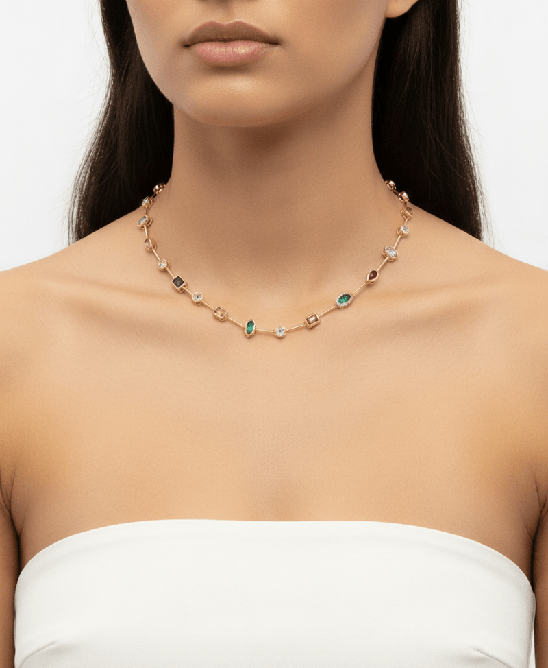 Aurora Gemstone Statement Necklace - ZIORF