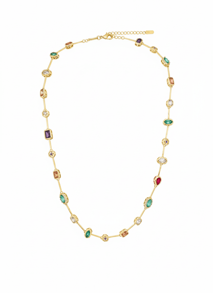 Aurora Gemstone Statement Necklace - ZIORF