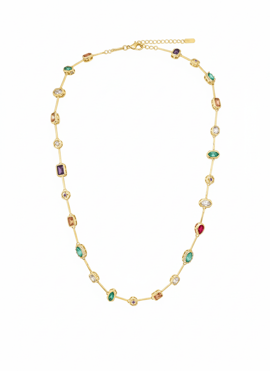Aurora Gemstone Statement Necklace - ZIORF