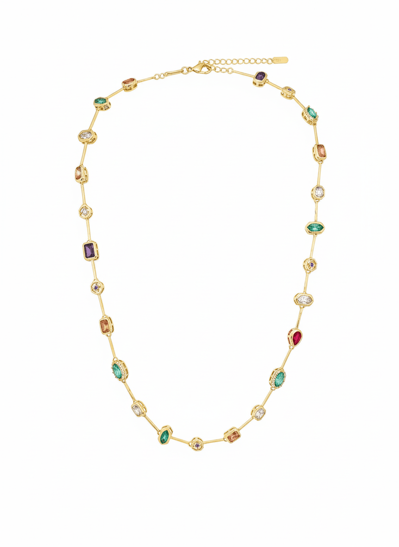 Aurora Gemstone Statement Necklace - ZIORF