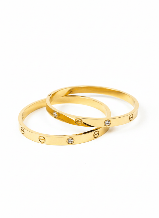 Aurora Studded Slim Bangle - ZIORF