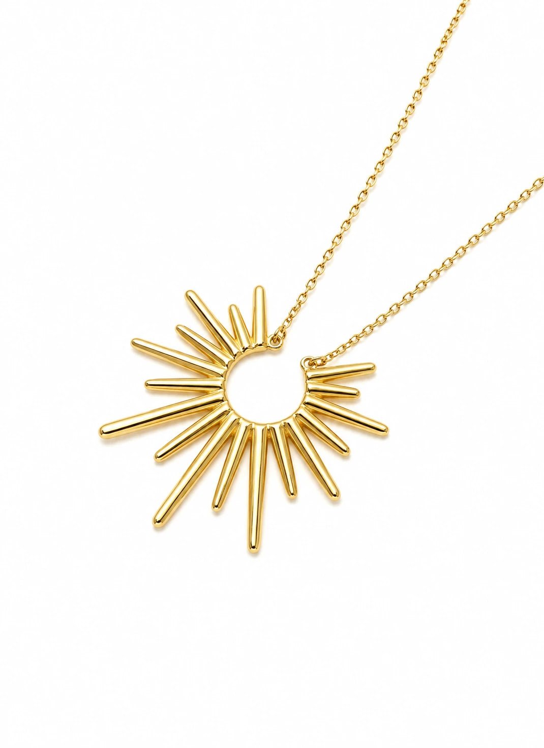 Celestial Radiance Sunburst Necklace - ZIORF