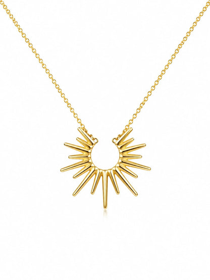 Celestial Radiance Sunburst Necklace - ZIORF