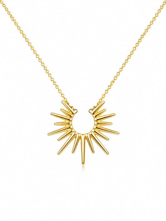 Celestial Radiance Sunburst Necklace - ZIORF