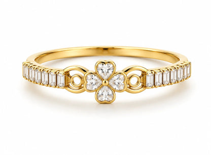 Clover Baguette Gold Bracelet - ZIORF