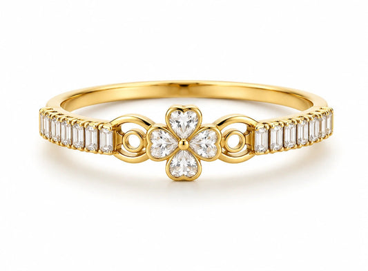 Clover Baguette Gold Bracelet - ZIORF