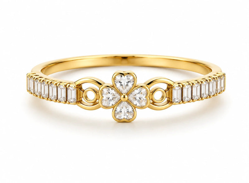 Clover Baguette Gold Bracelet - ZIORF