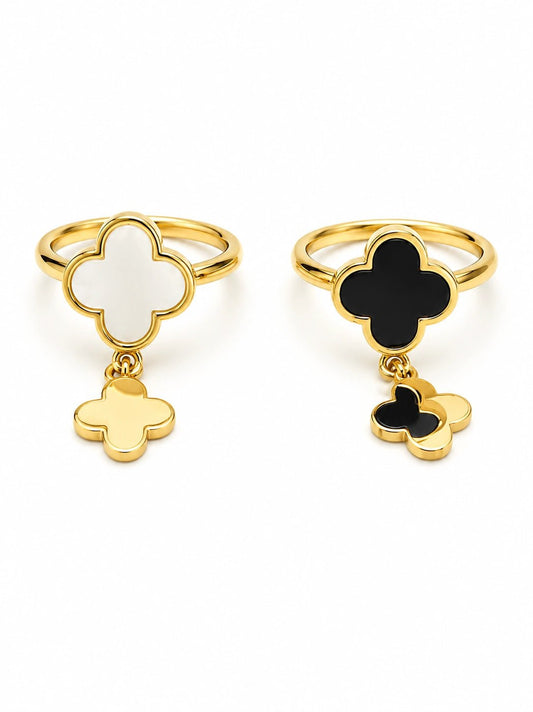 Clover Charm Duo Ring - ZIORF