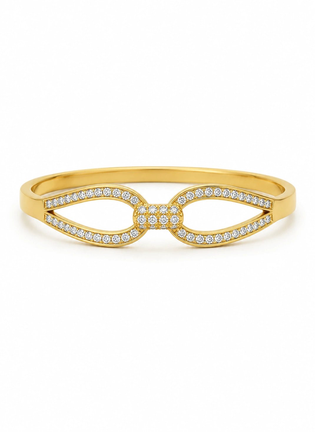 Crystal Bow Bangle - ZIORF