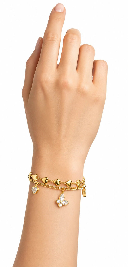 Dainty Layered Heart Bracelet - ZIORF
