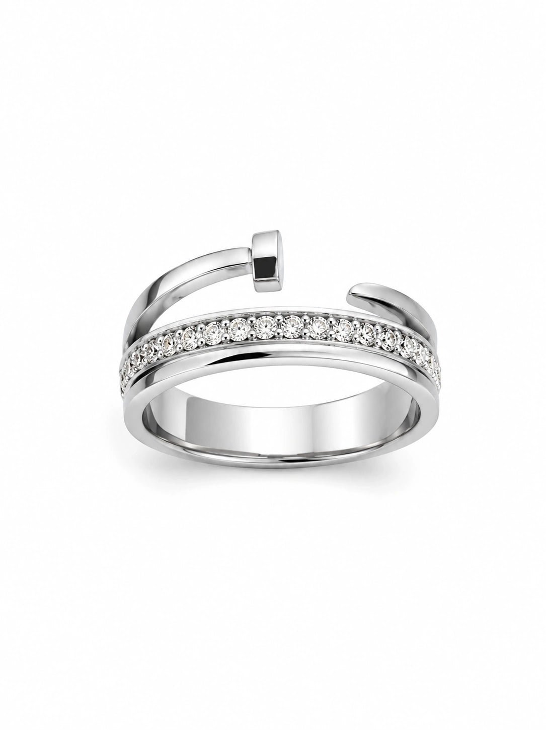 Diamond Twist Band – Silver - ZIORF