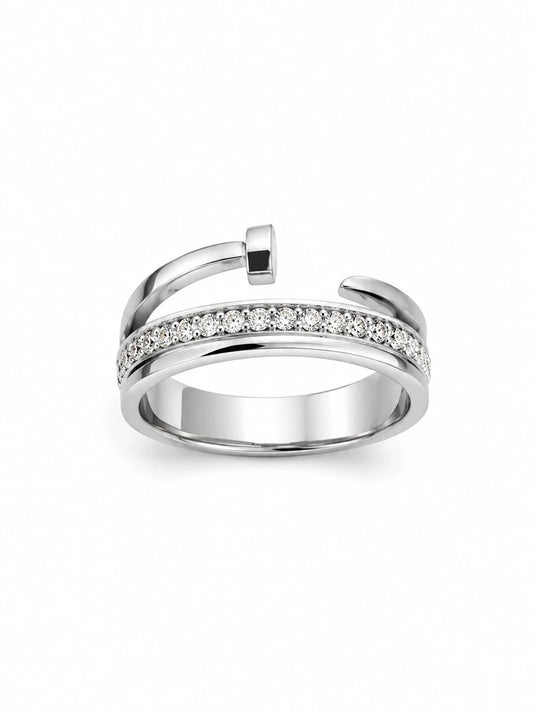Diamond Twist Band – Silver - ZIORF