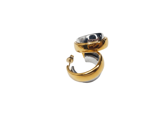 DuoTone Classic Hoop Earrings - ZIORF