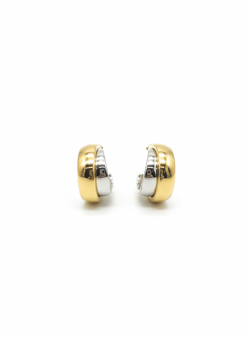 DuoTone Classic Hoop Earrings - ZIORF