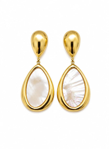 Elegant Teardrop Pearl Earrings - ZIORF