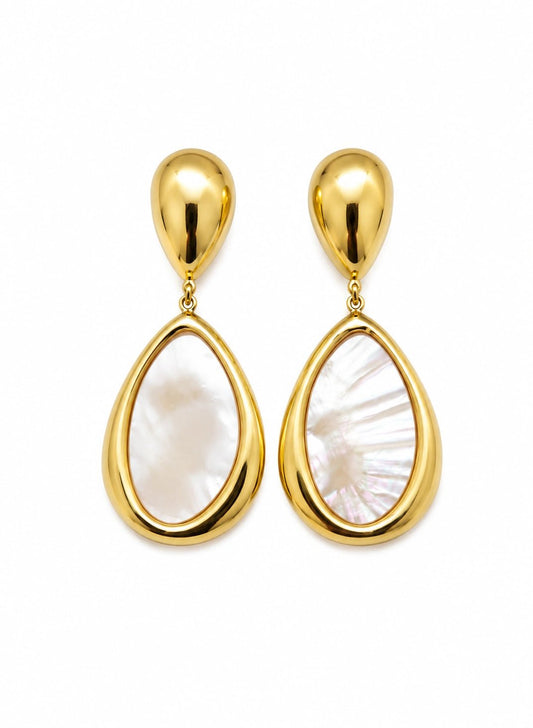 Elegant Teardrop Pearl Earrings - ZIORF