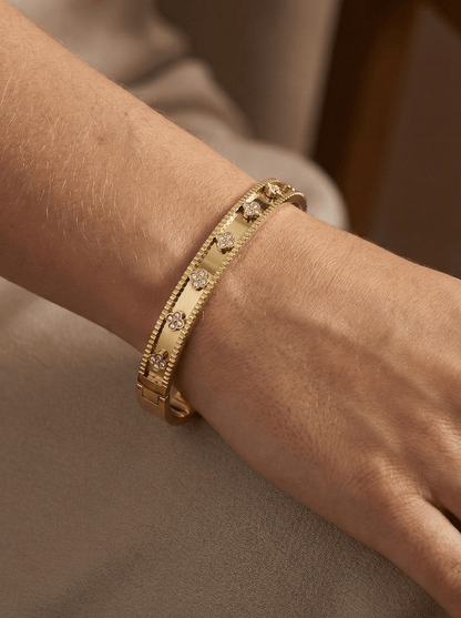 Floral Pattern Bangle - ZIORF