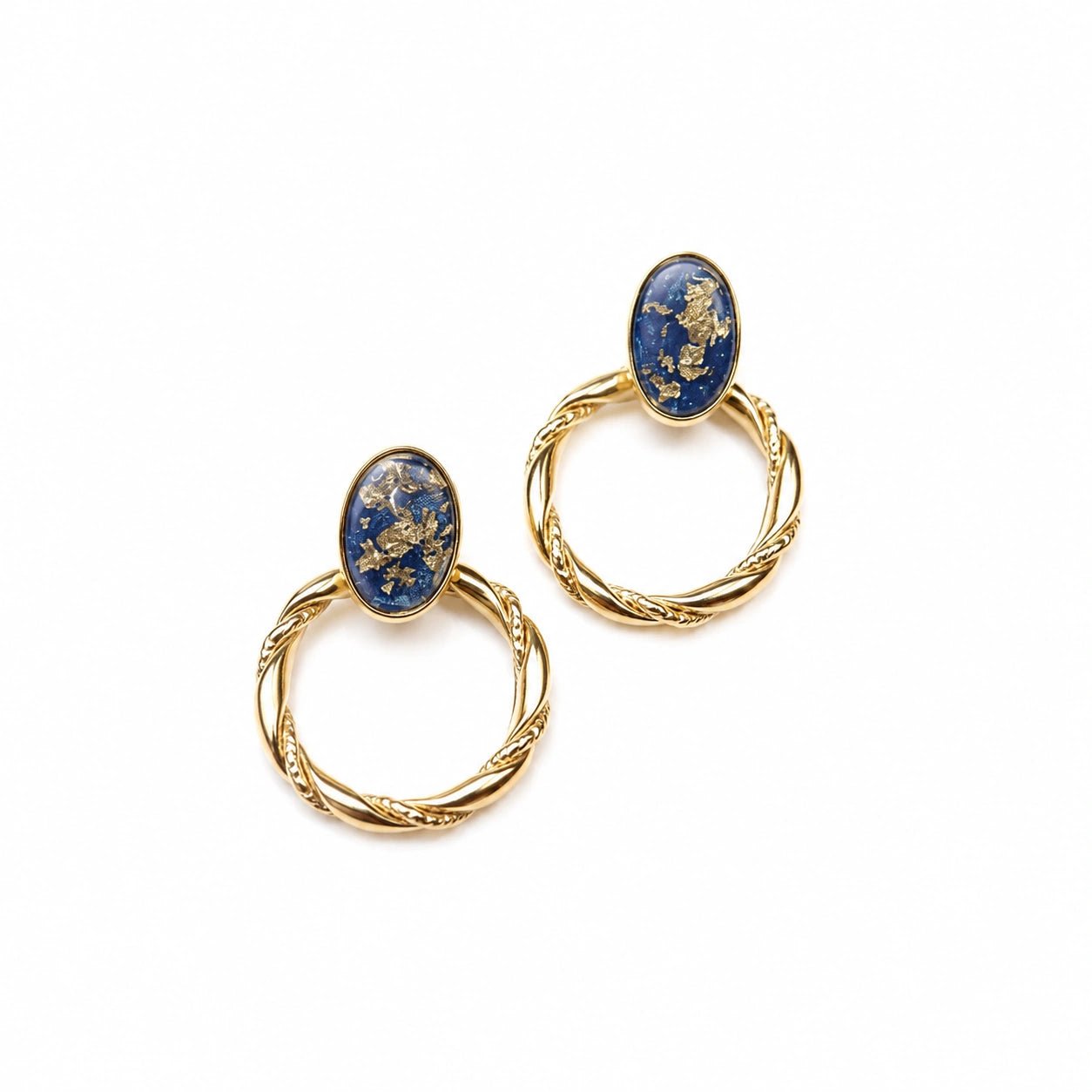 Gold Croissant Hoops - ZIORF