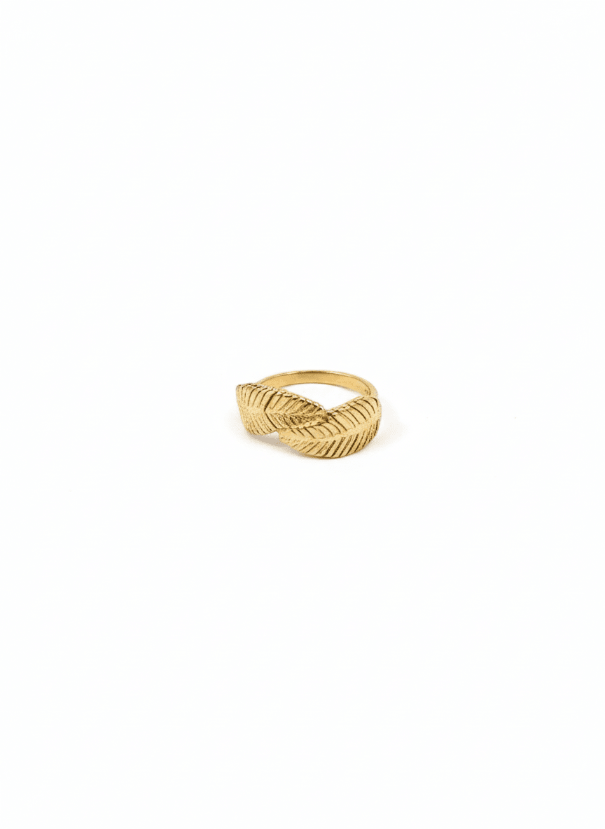 Gold Feather Wrap Ring - ZIORF