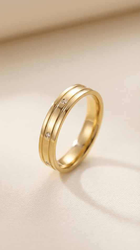 Gold Minimal CZ Band - ZIORF