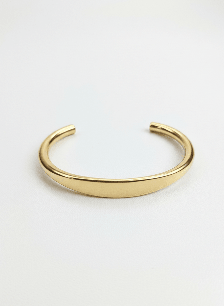 Gold Sleek Minimal Cuff - ZIORF