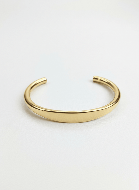 Gold Sleek Minimal Cuff - ZIORF