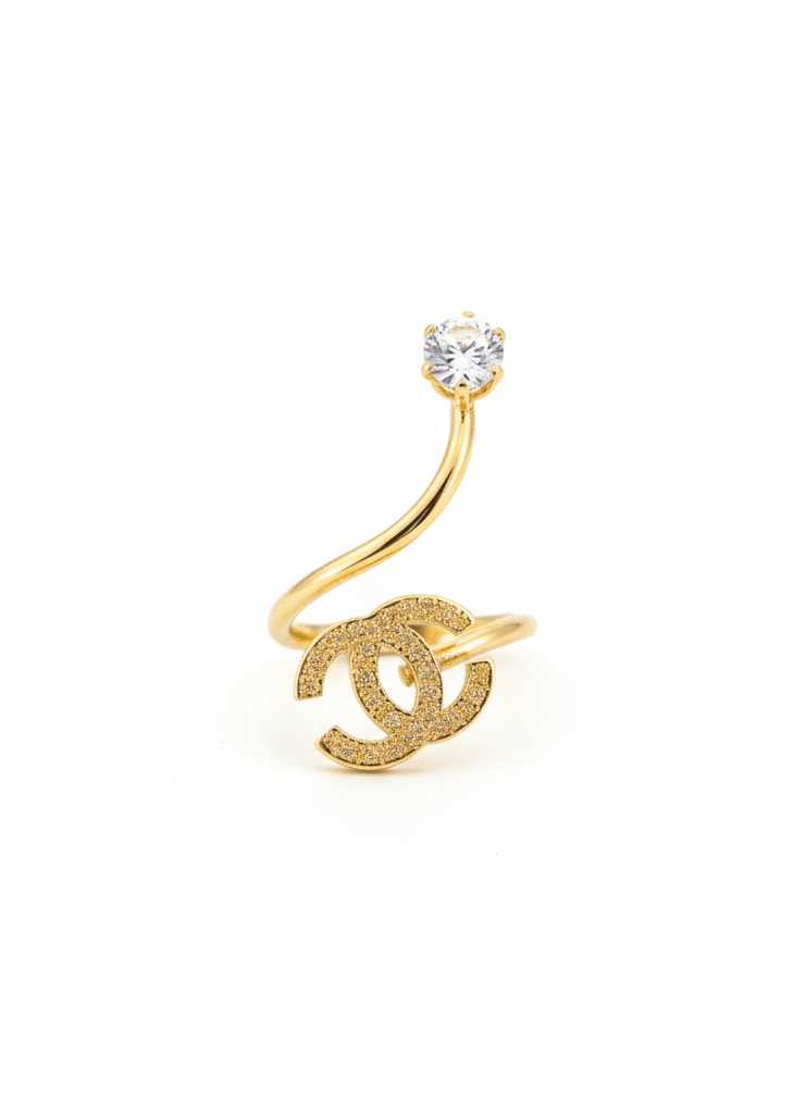 Golden Icon Spiral Ring - ZIORF