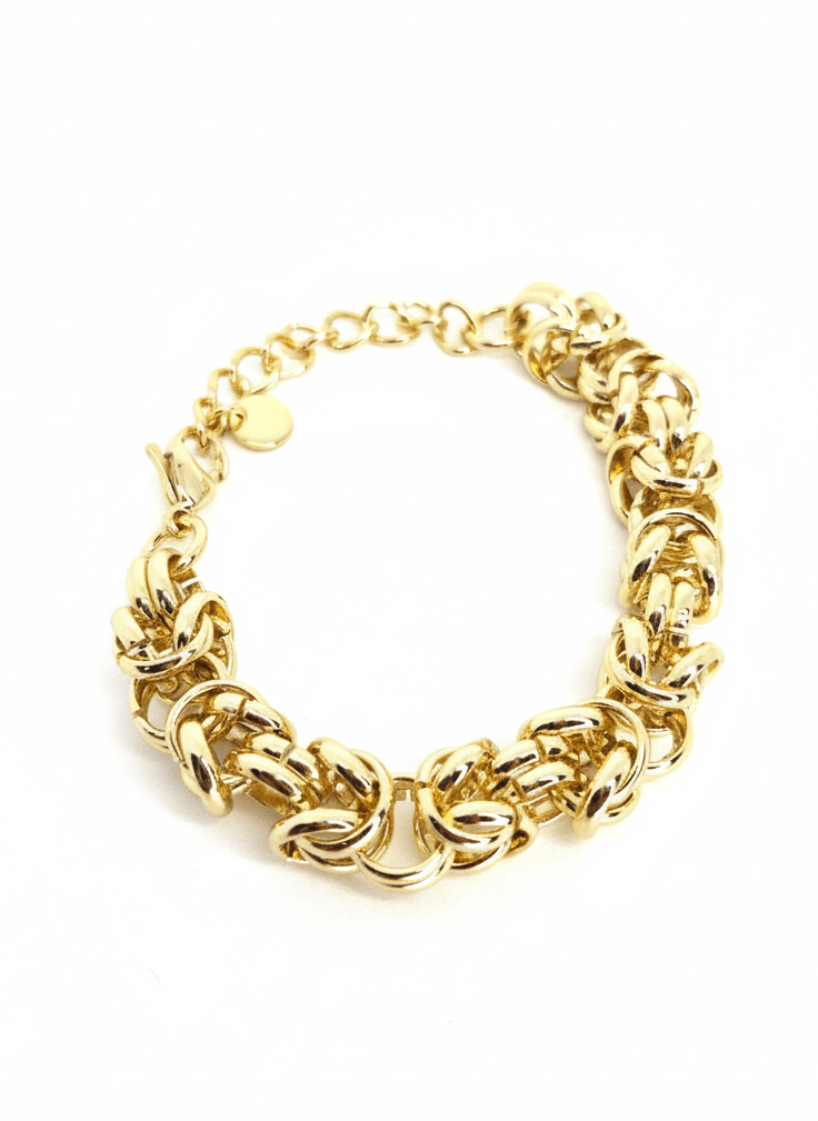 Golden Luxe Knot-Link Bracelet - ZIORF