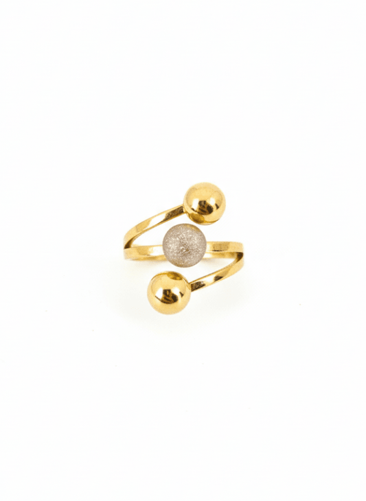 Golden Orbit Wrap Ring - ZIORF