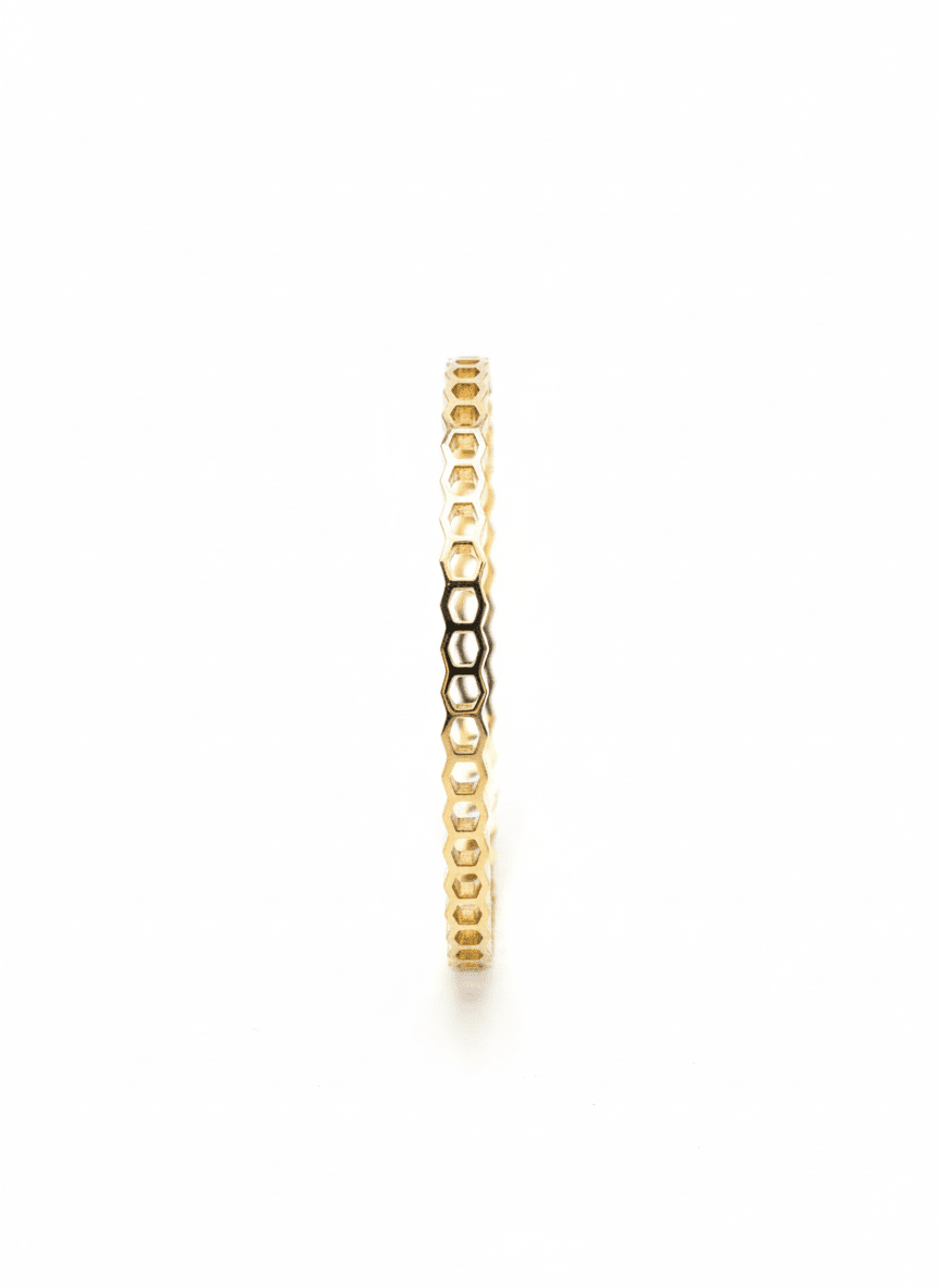 Hexagon Cutout Bangle - ZIORF