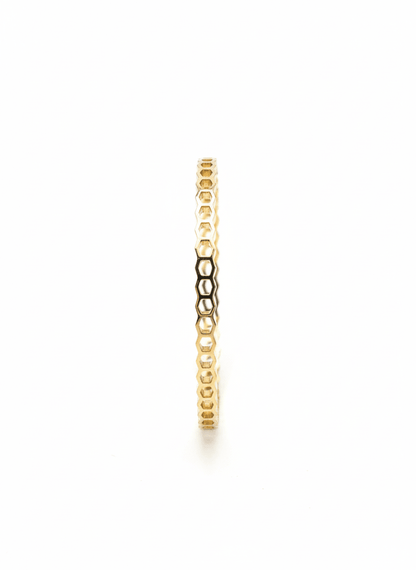 Hexagon Cutout Bangle - ZIORF
