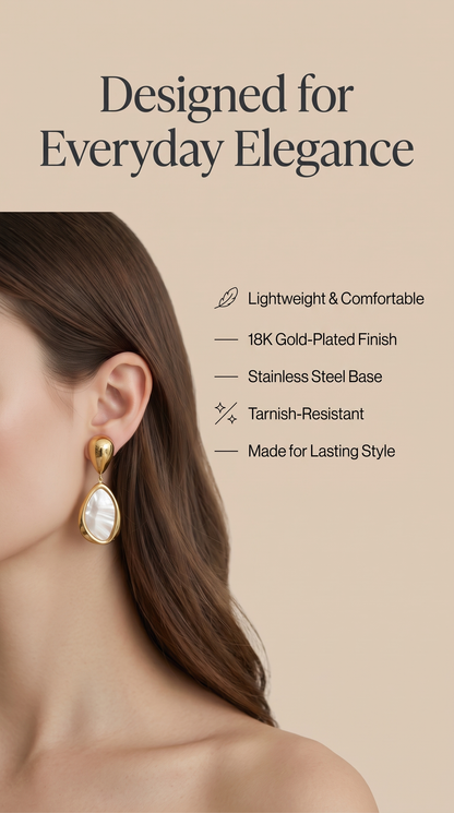 Gold Pearl Drop Earrings – Elegant Luxury Jewellery Australia