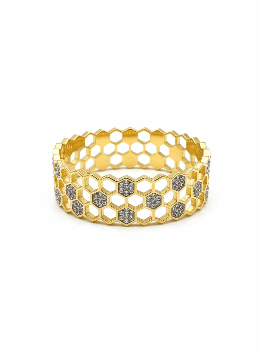 Honeycomb Crystal Bangle - ZIORF