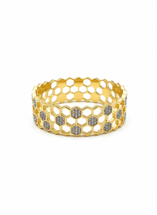 Honeycomb Crystal Bangle - ZIORF