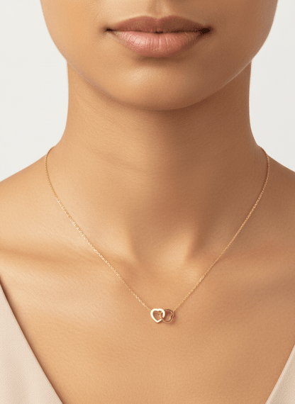 Linked Hearts Necklace - ZIORF