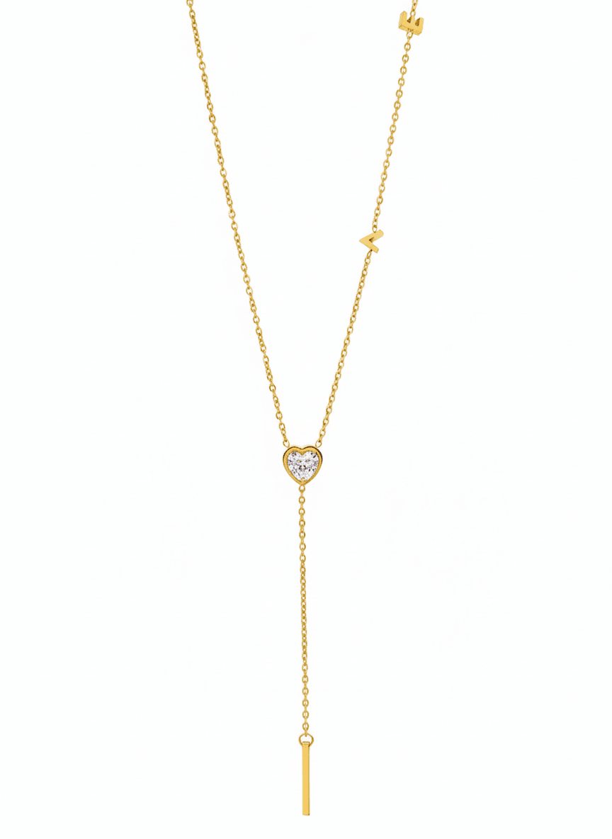 Love-Link Heart Drop Necklace - ZIORF