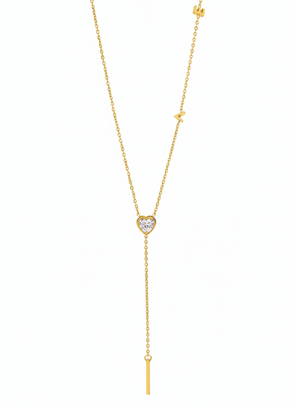 Love-Link Heart Drop Necklace - ZIORF