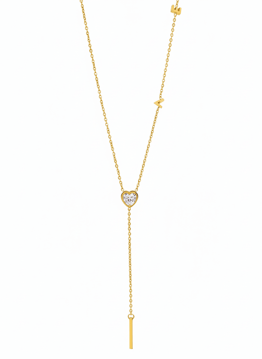 Love-Link Heart Drop Necklace - ZIORF