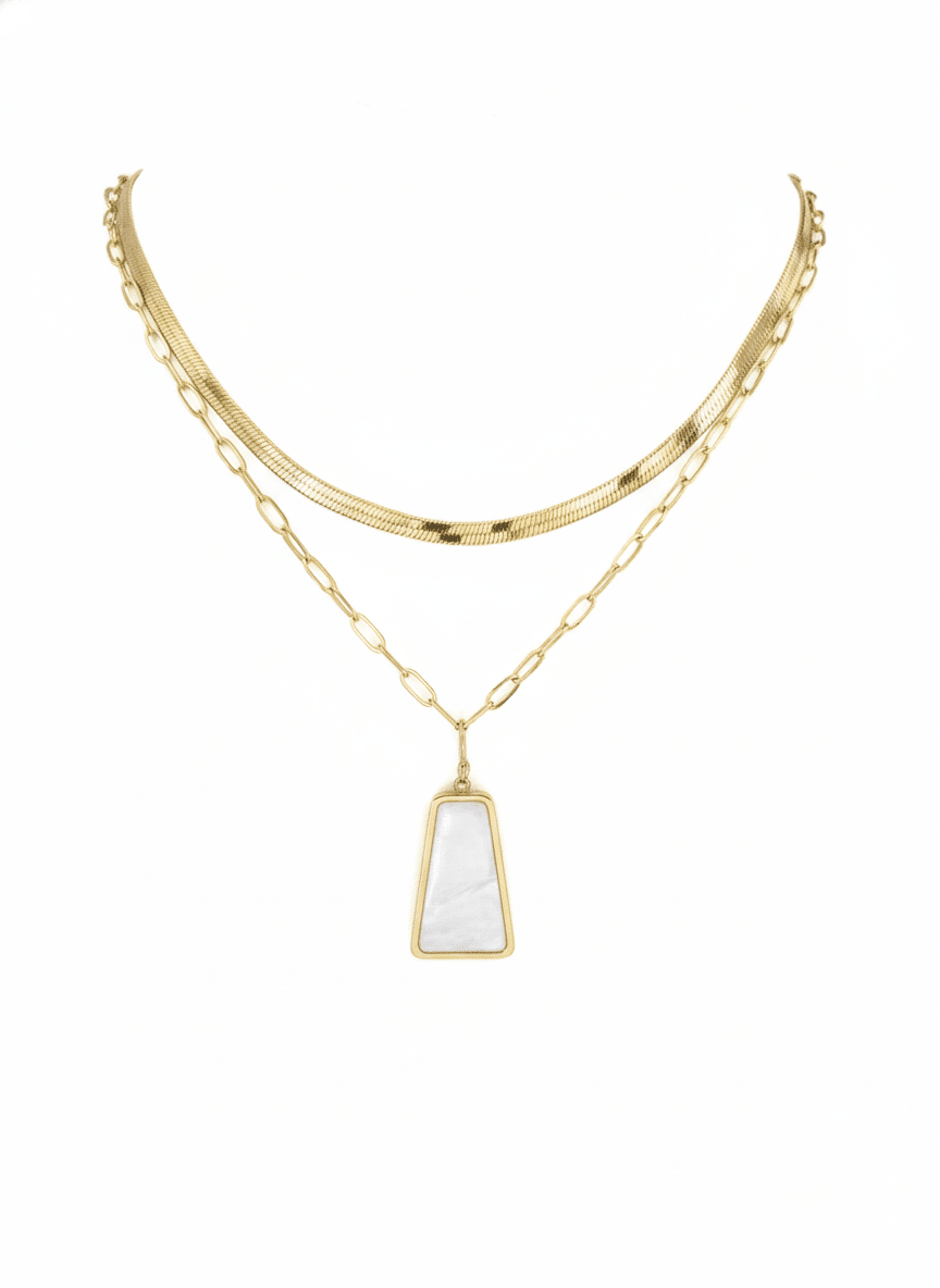 Luna Cascade Layered Pendant Necklace - ZIORF
