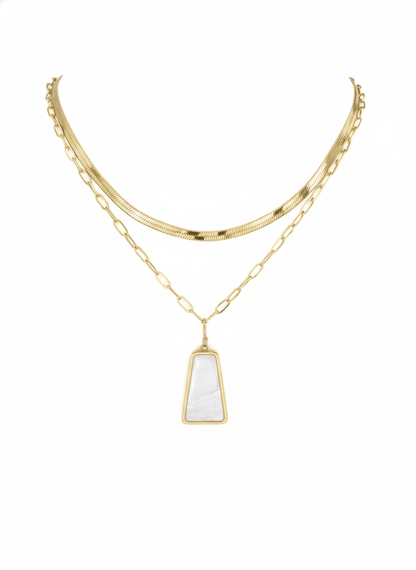 Luna Cascade Layered Pendant Necklace - ZIORF