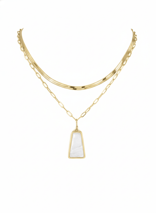 Luna Cascade Layered Pendant Necklace - ZIORF