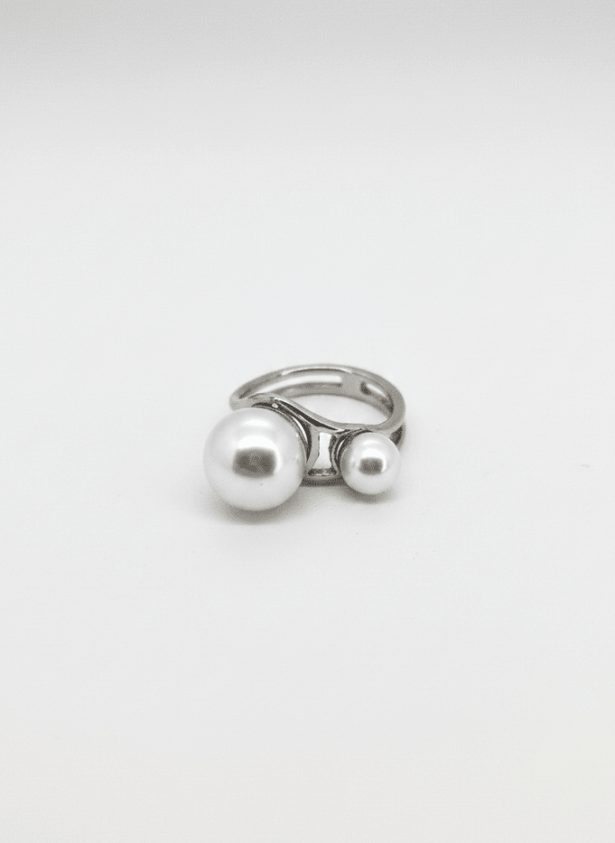 Luna Duo Pearl Ring - ZIORF