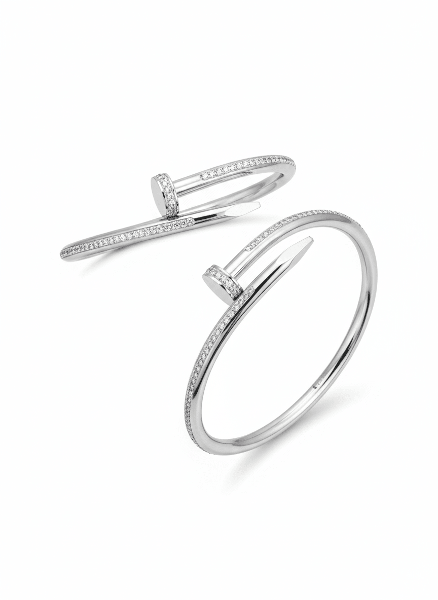 Luxe Pavé Nail Bangle - ZIORF