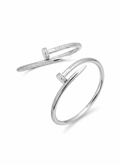Luxe Pavé Nail Bangle - ZIORF