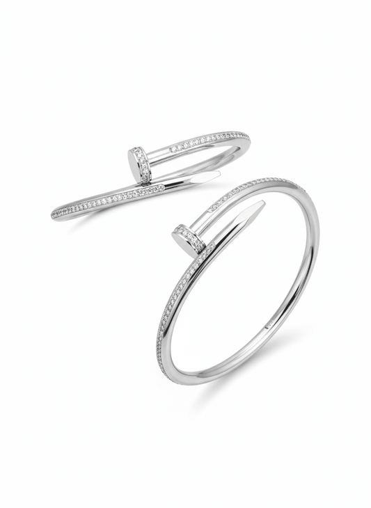 Luxe Pavé Nail Bangle - ZIORF