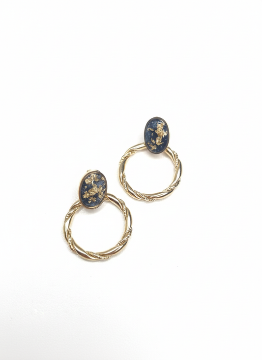 Gold Croissant Hoops