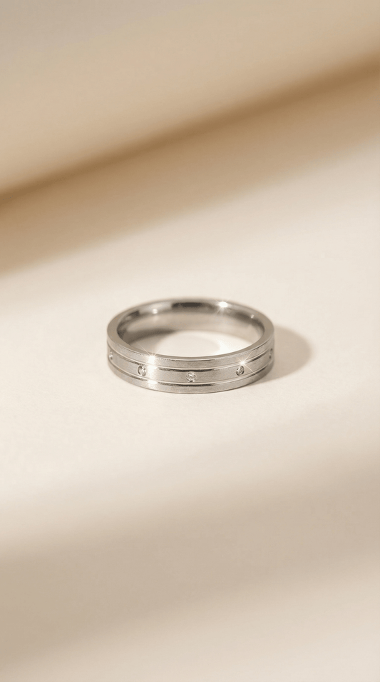 Silver Duo Crystal Band - ZIORF