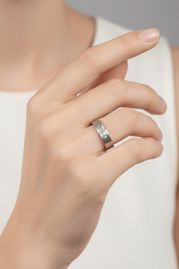 Silver Duo Crystal Band - ZIORF